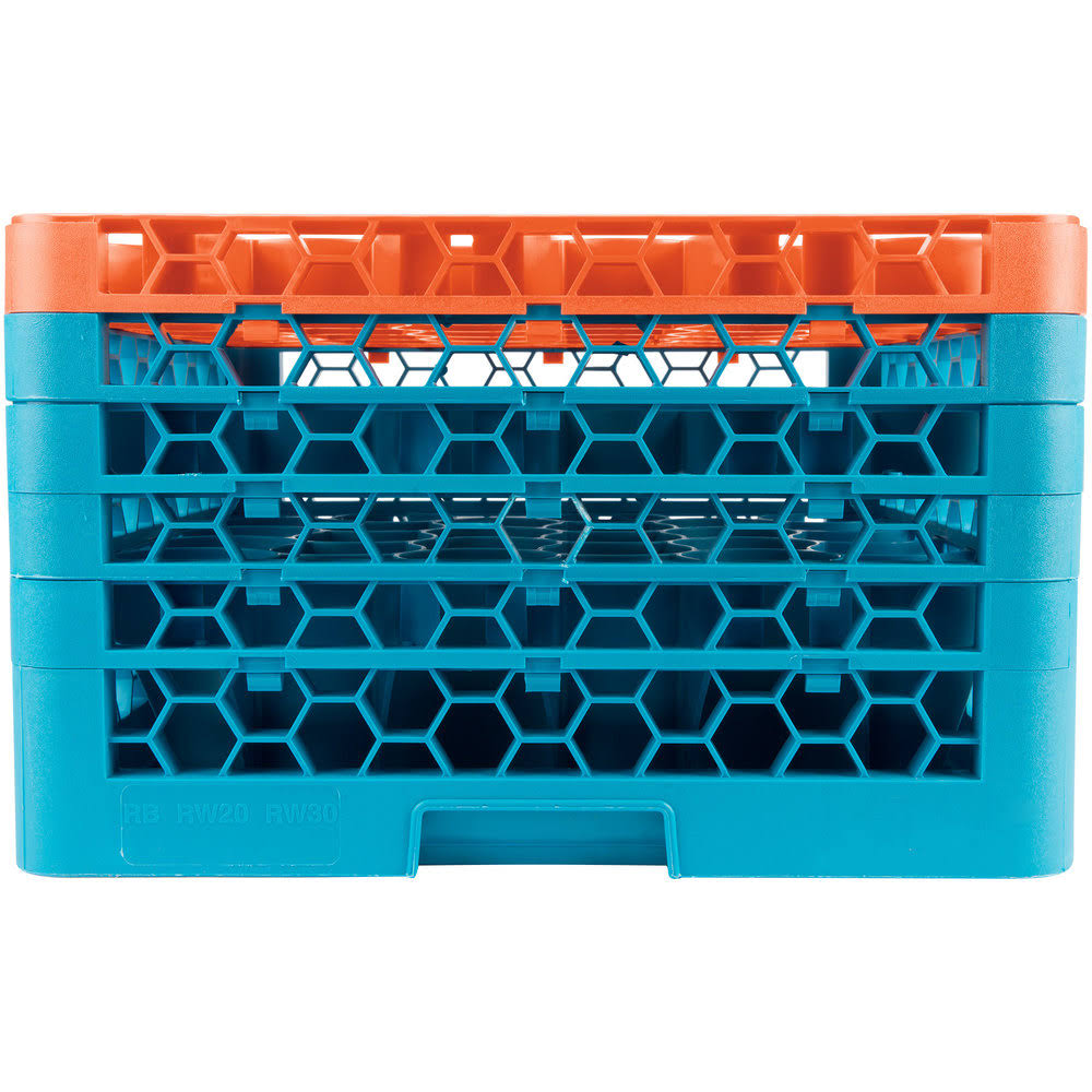 Orange Color-Coded Glass Rack with 5 Extenders A615439