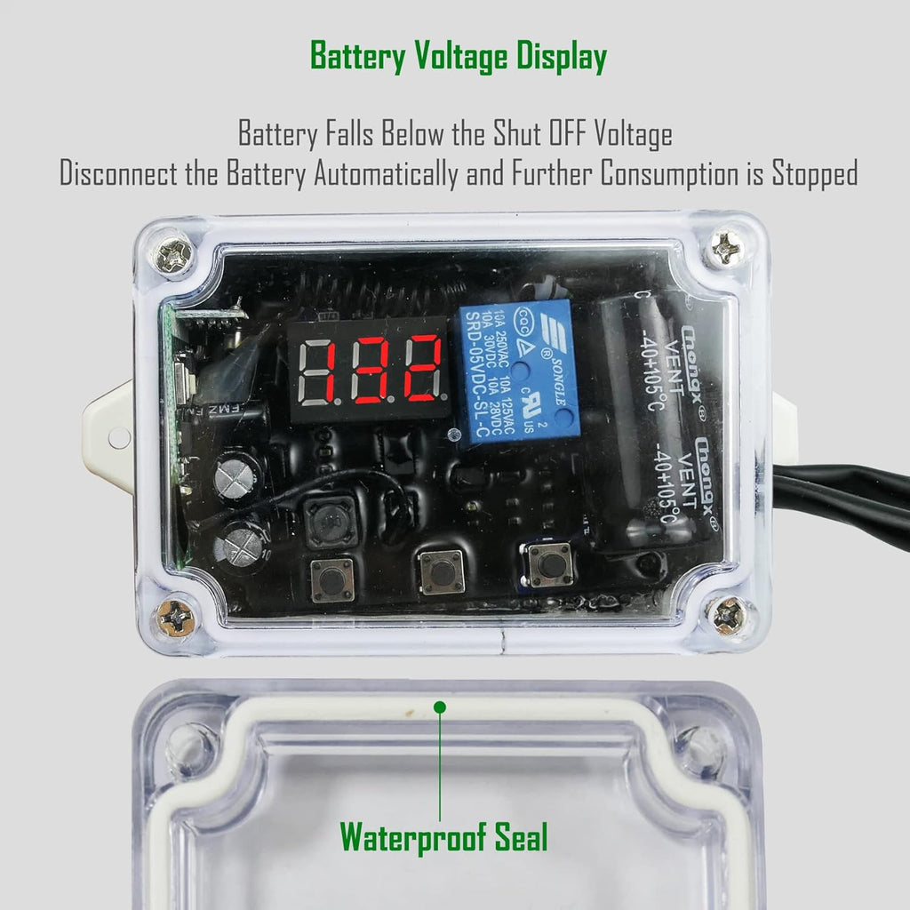 12V Battery Disconnect Switch with LED Digital Voltmeter Display Dual Wireless Control M594