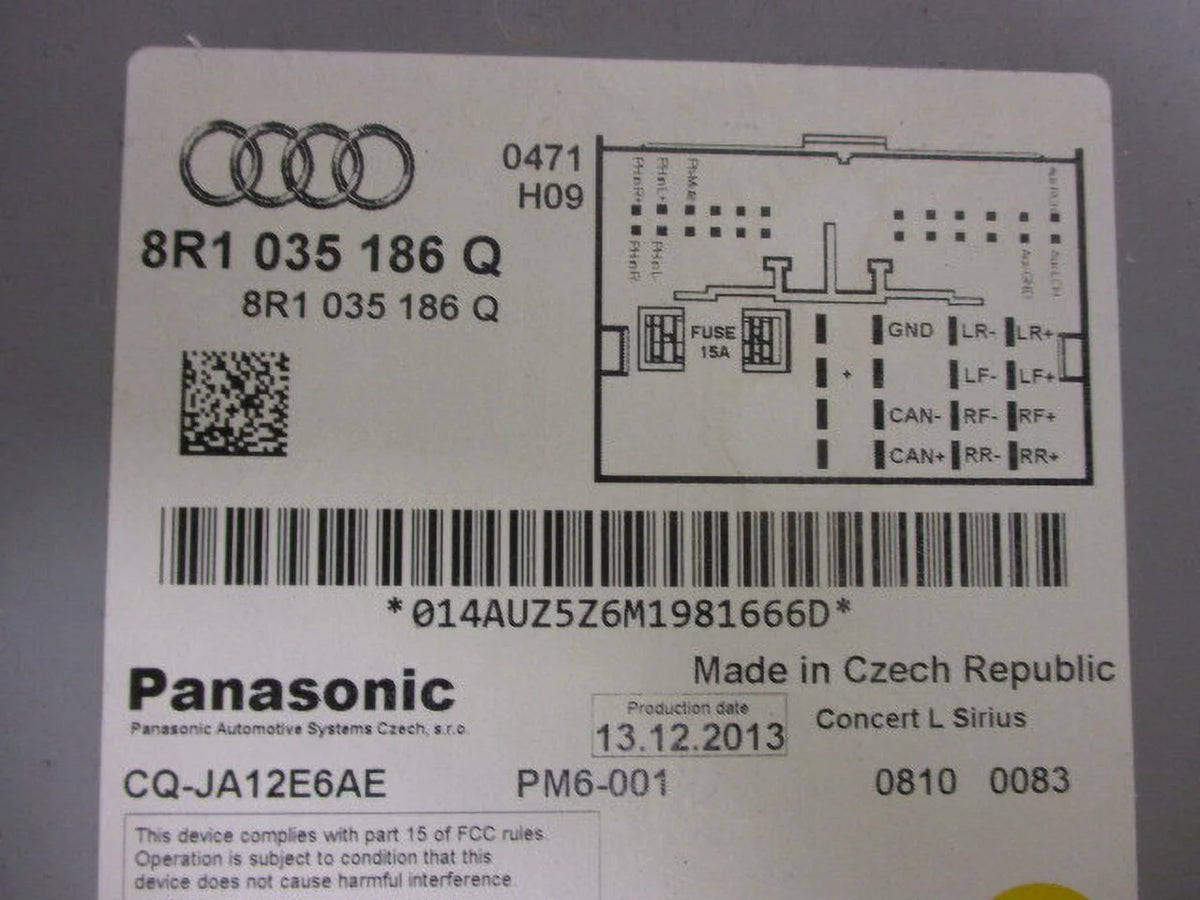 Pre-Owned Audi Q5 AM FM CD SAT Radio Receiver B9654