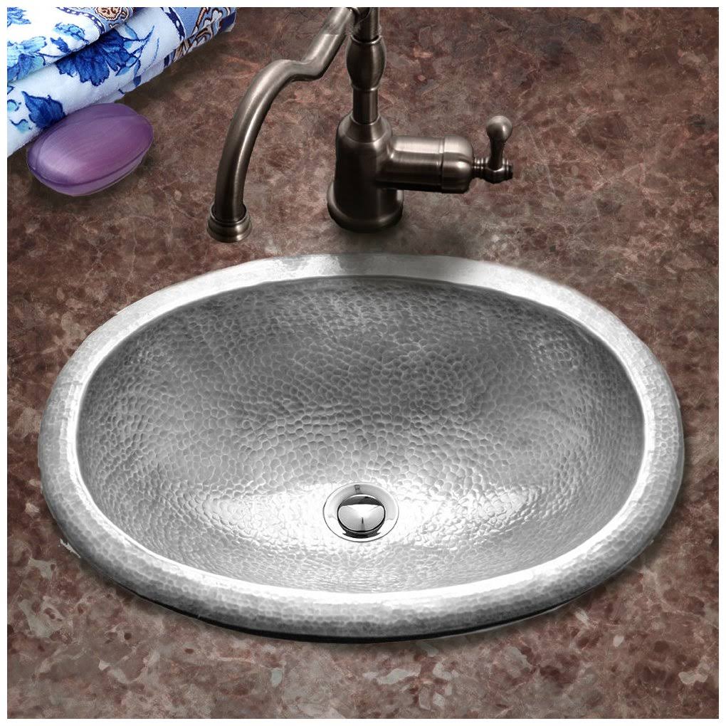 Lustrous Pewter Copper Self Rimming Sink H34036