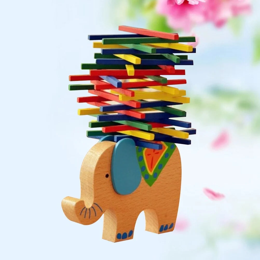 Wooden Stackable Building Blocks Set Balancing Games Playset Toys Educational Toys W1858