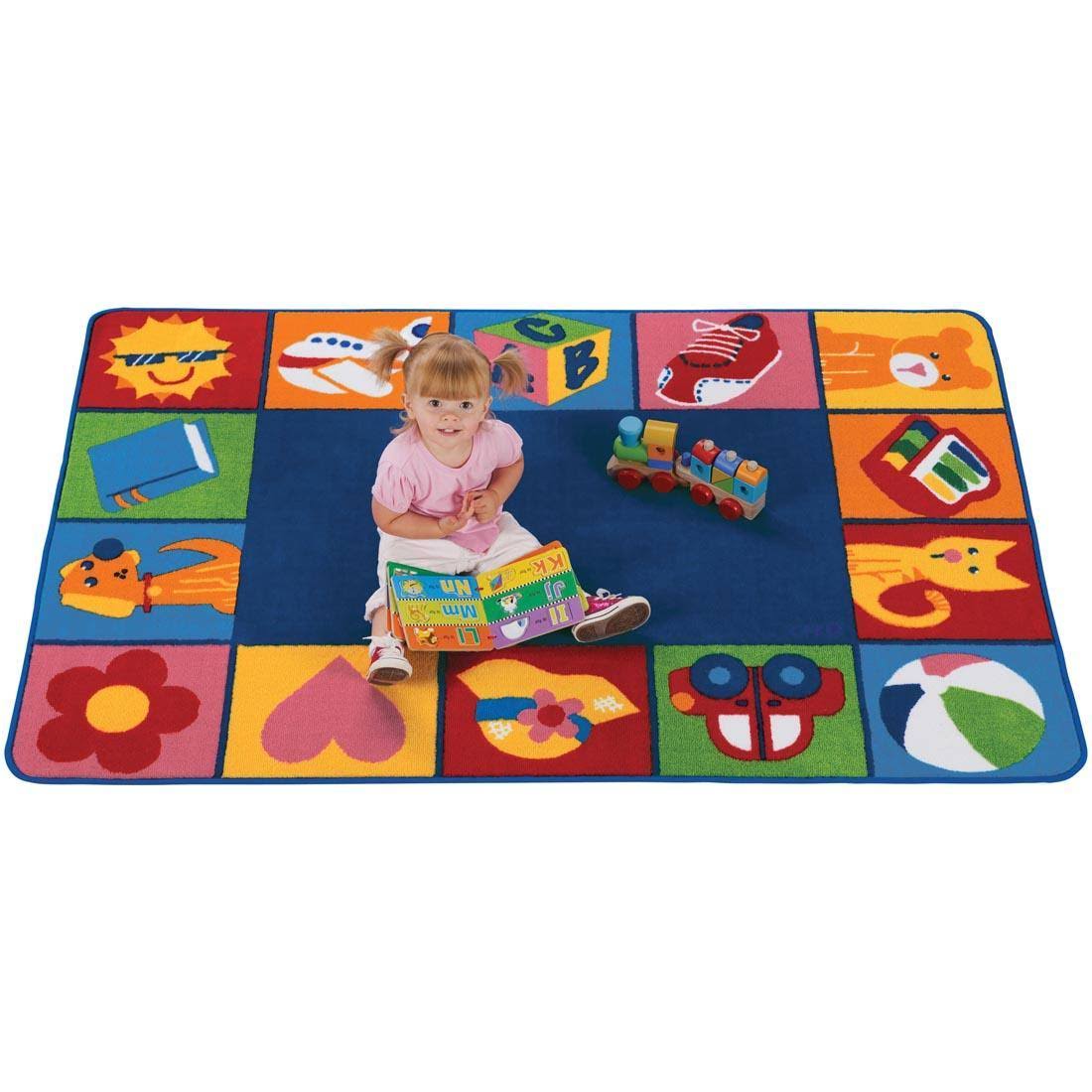 Toddler Blocks 4'x6' Rectangle Carpet D5895