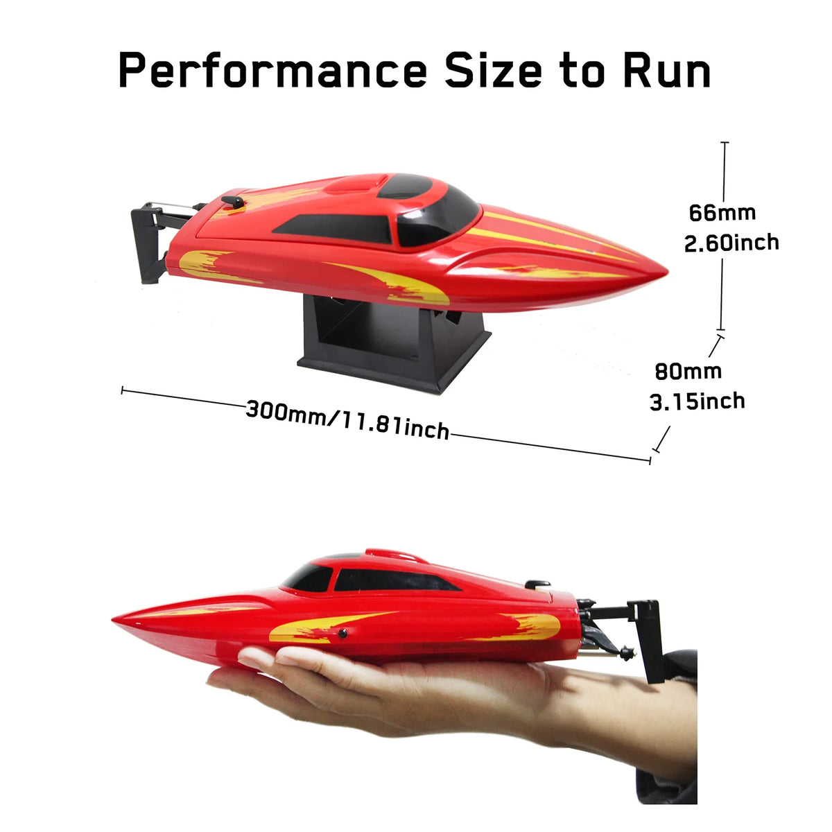 Remote Control Boat 30kmh High Speed 2.4GHz with 2 Battery K289623