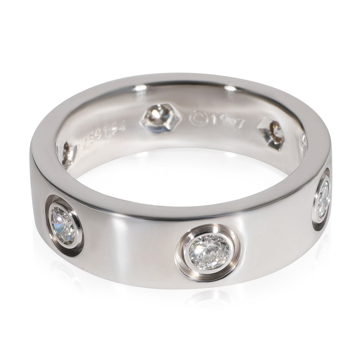 18k White Gold Diamond Ring 0.46 CTW Pre-Owned G482