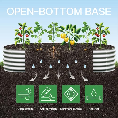 Galvanized Raised Garden Bed Dark Grey X261