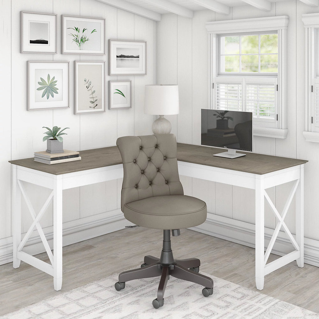 L Shaped Desk with Office Chair S5819