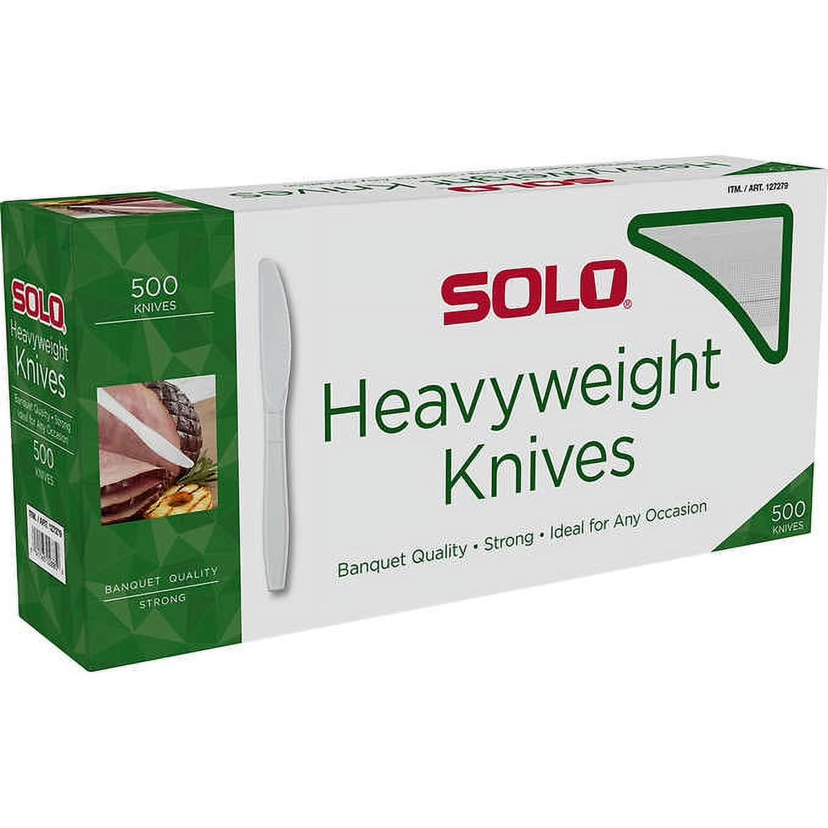 White Heavyweight Plastic Knife, 500 ct R79471