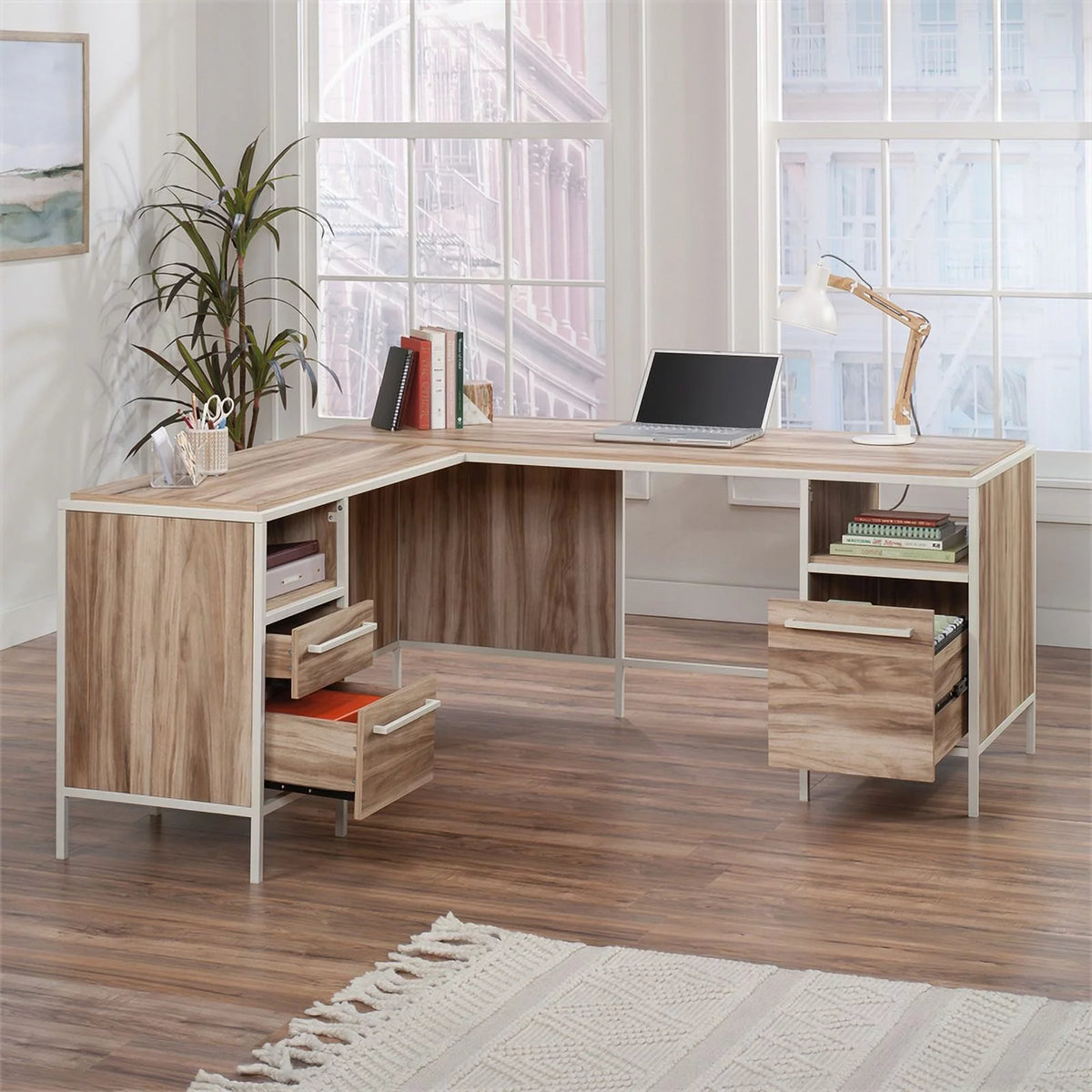 Engineered Wood L-Desk U7444
