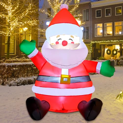5 FT Christmas Inflatables Santa Claus with Built-in LEDs P9595
