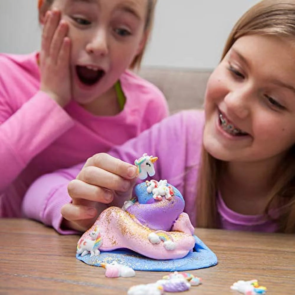 Unicorn Slime Kit with Fluffy Slime, Charms, Emoji Slime, Floam Beads, Glitter Add Ins DIY Slime Making Kit and Slime Accessories F990634