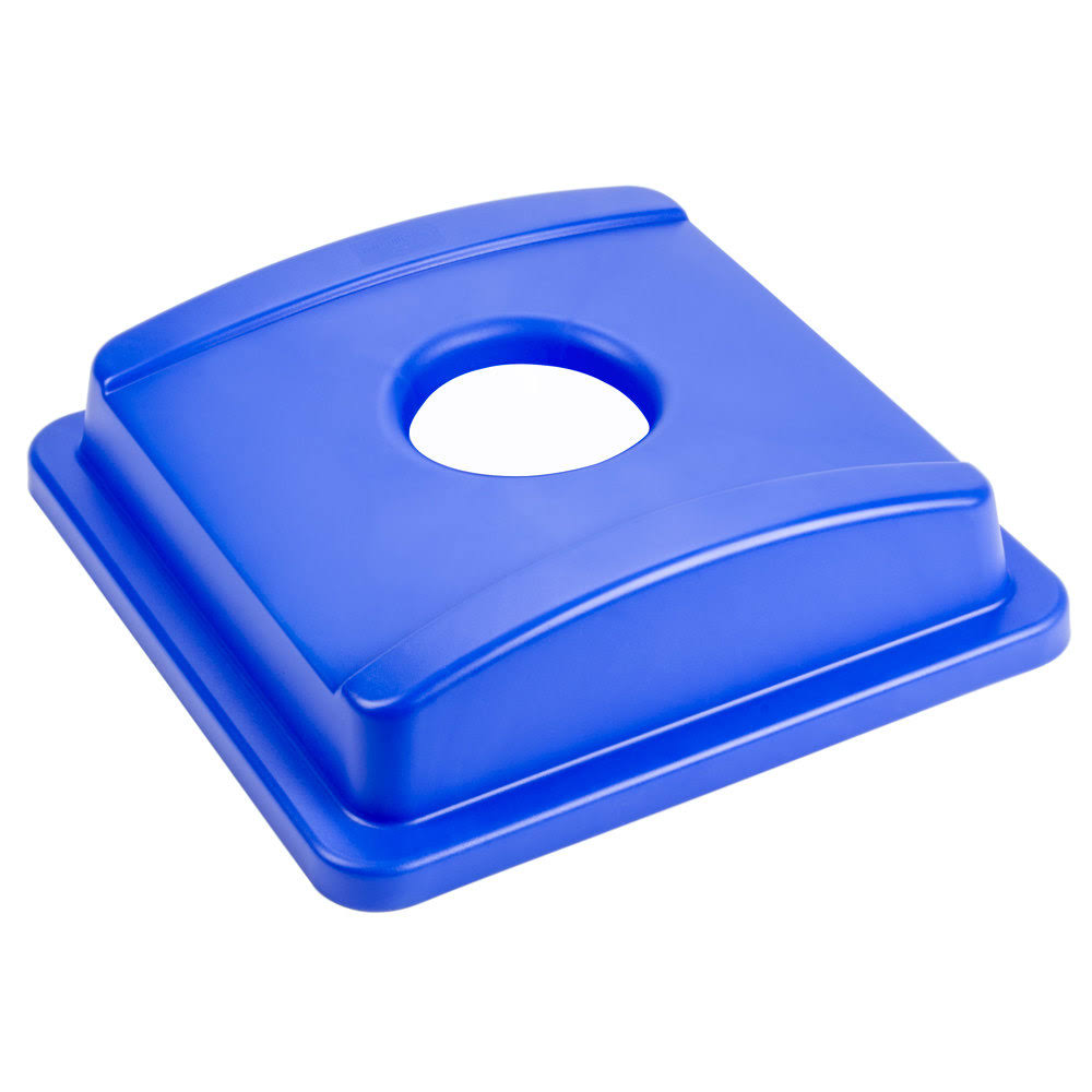 Blue Square Recycling Bottle / Can Lid D658