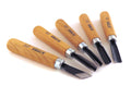 5 Piece Set Carving Chisels 3 Gouges V Tool and Double Bevel Skew T530