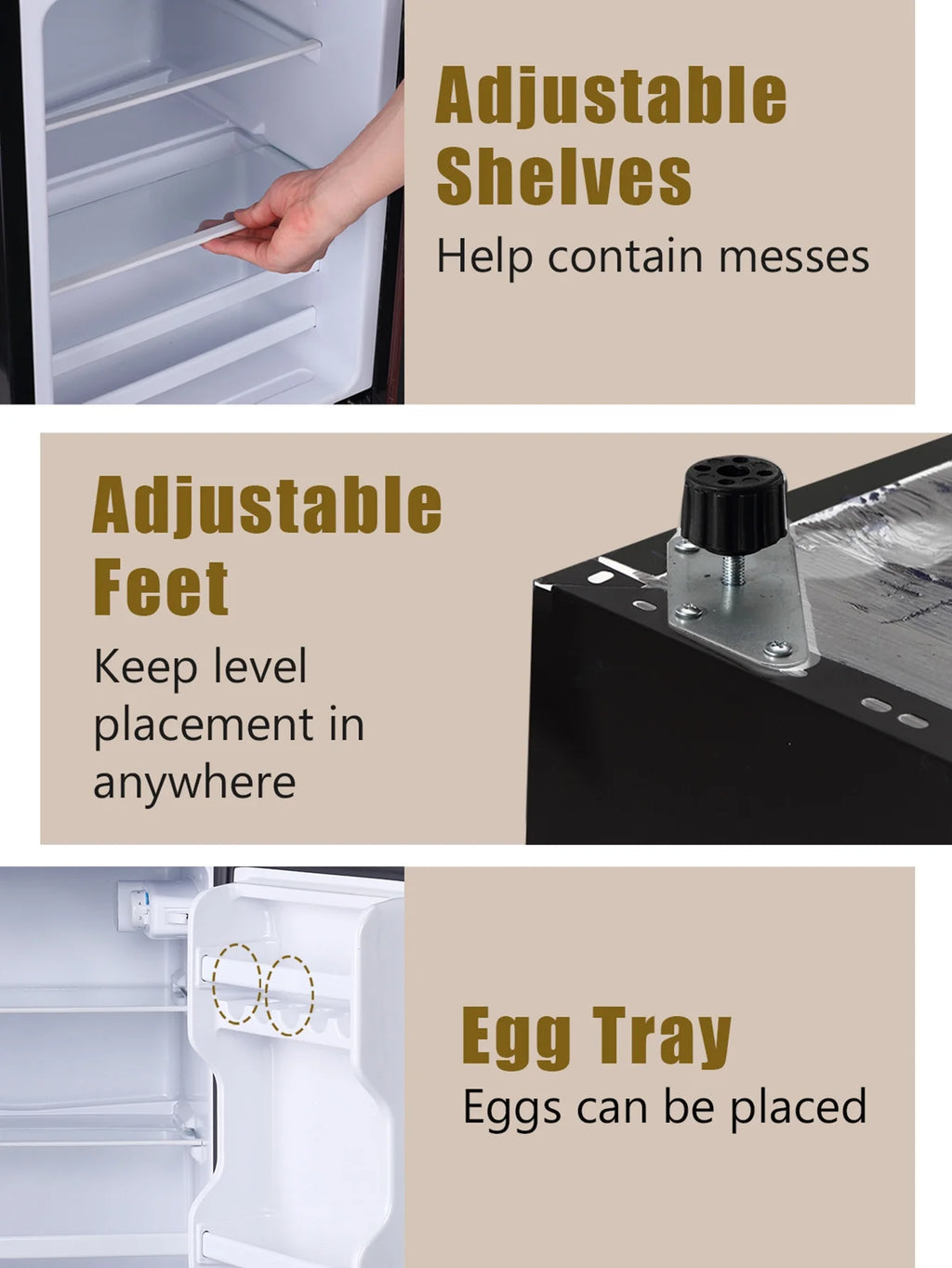 3.5 Cu.ft Mini Fridge with Freezer P588