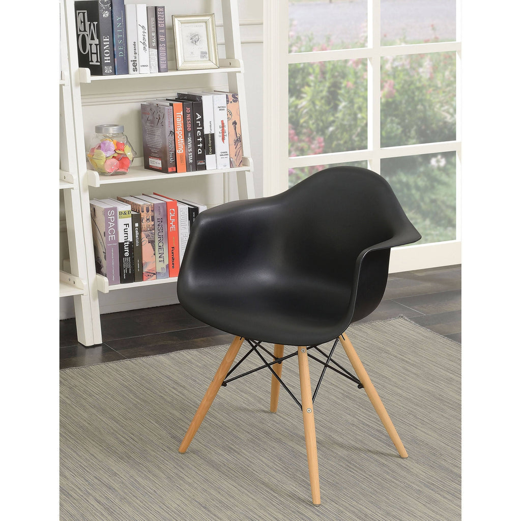 Modern Plastic Dining Chairs Set of 2 Dark Brown B713