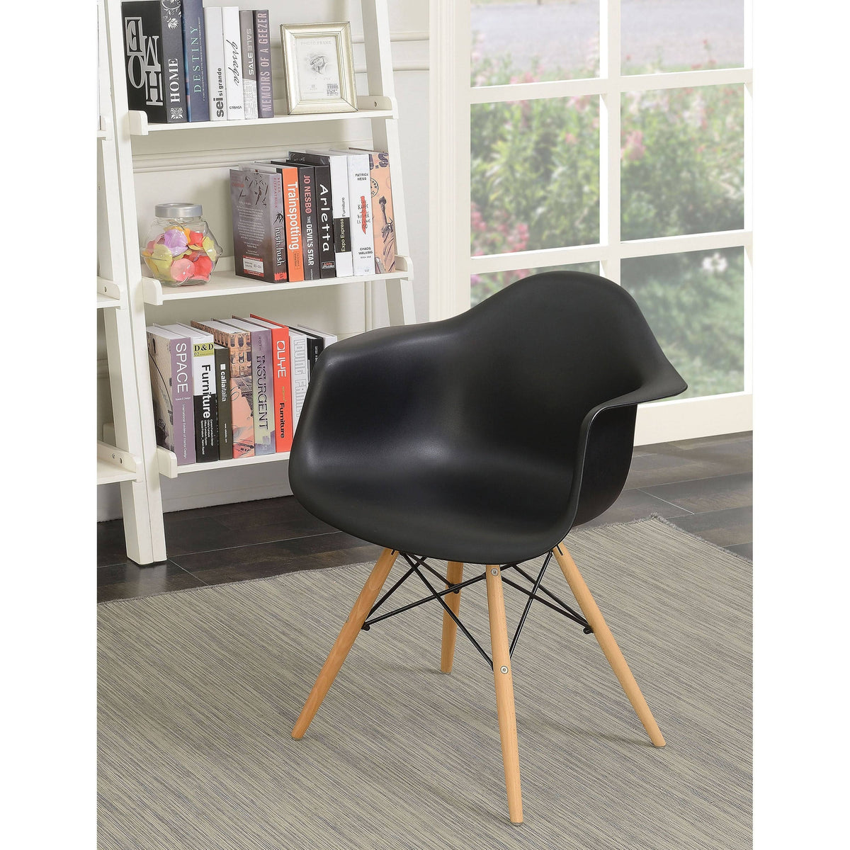 Modern Plastic Dining Chairs Set of 2 Dark Brown B713