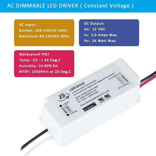 12V 24W Dimmable LED Driver IP67 Waterproof V82321