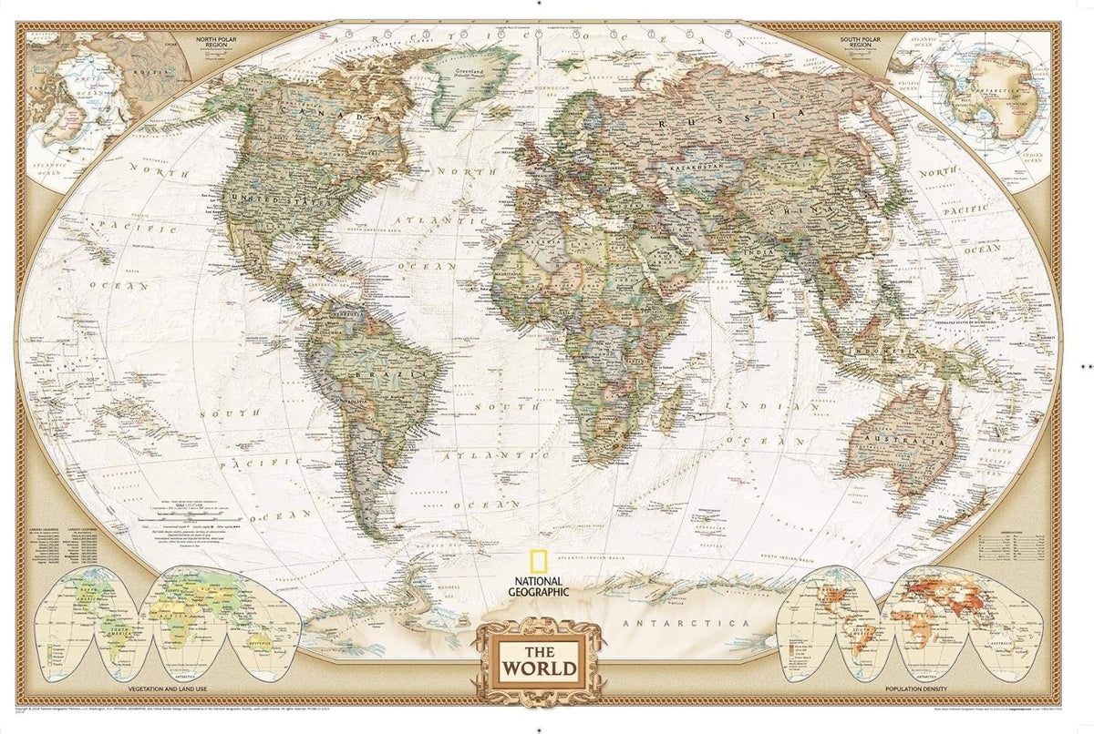 Laminated World Wall Map (36 x 24 in) G58649