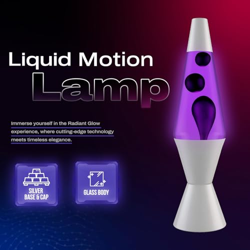 Black and Purple Liquid Motion Lava Night Light 14.5" S799660