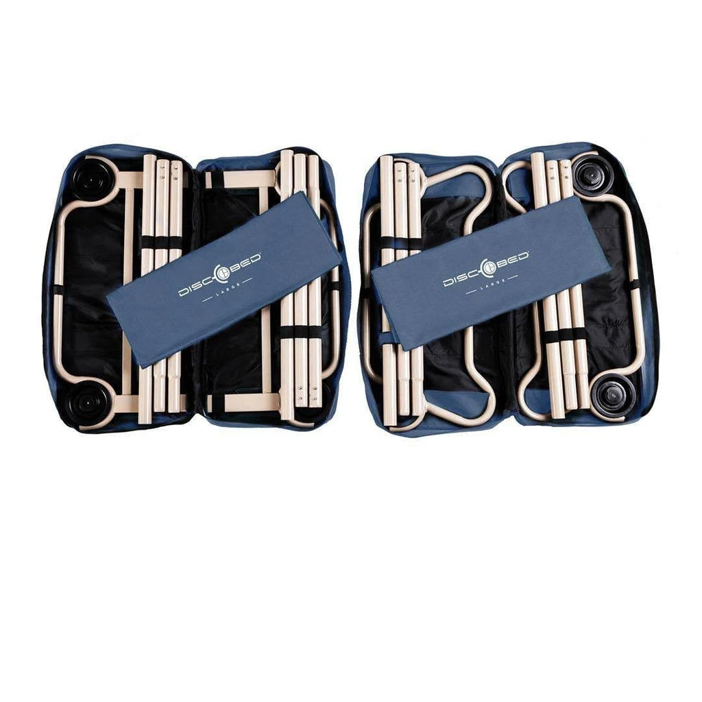 Navy Blue 2 Pack Double Cot with Organizers A729