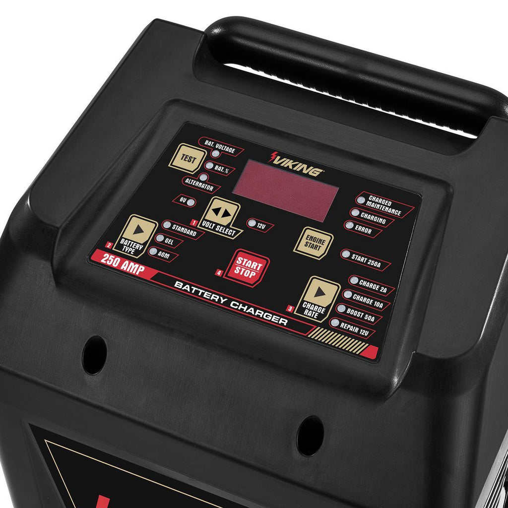 6/12V Wheeled Battery Charger, Engine Starter, and Alternator Tester V66231
