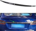 Rear Tailgate Trunk Lid Garnish Trim ABS Imitation Carbon Fiber T634