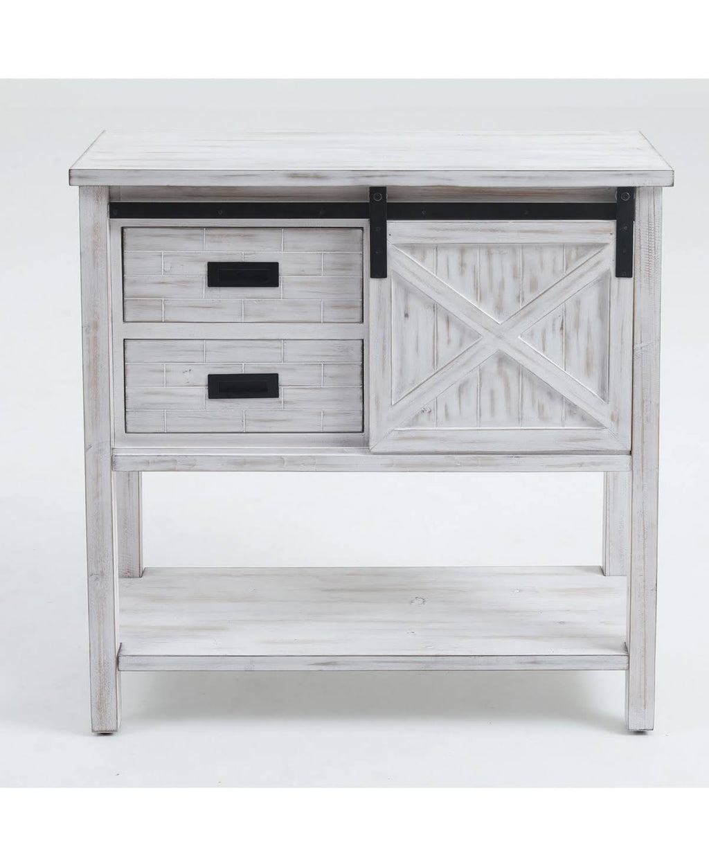 White Wood Sliding Door Console Table W4238