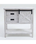 White Wood Sliding Door Console Table W4238