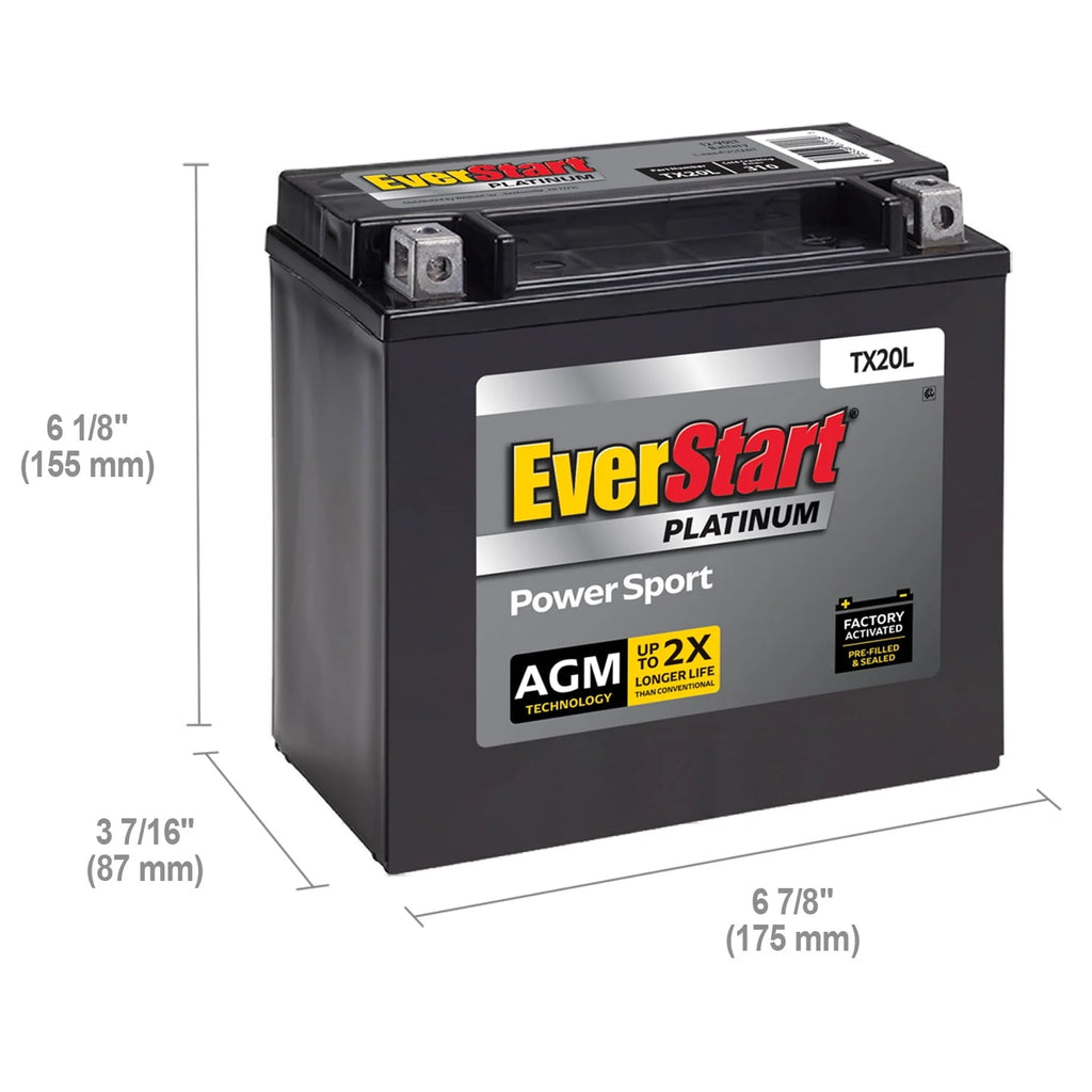 12 Volt 210 CCA AGM Power Sport Battery D505713