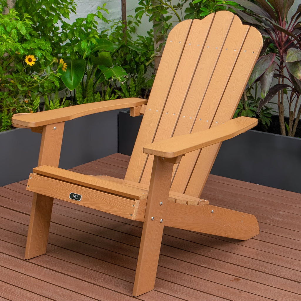 Brown Adirondack Chair with Cup Holder Z924