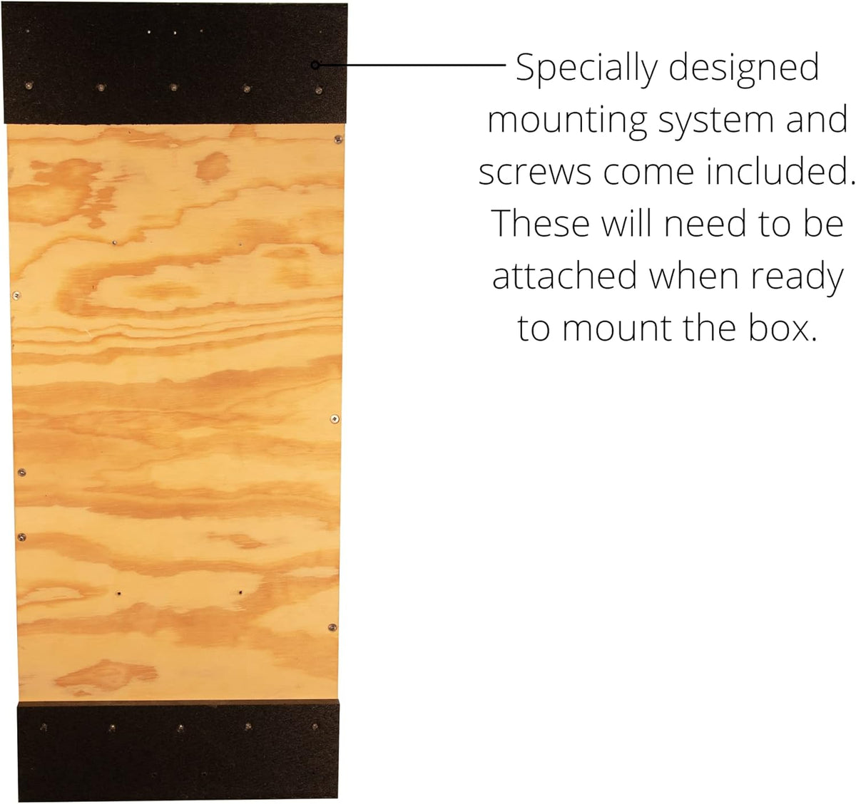 Barred Owl Nesting Box with Mounting Hardware and Pine Shavings A978269