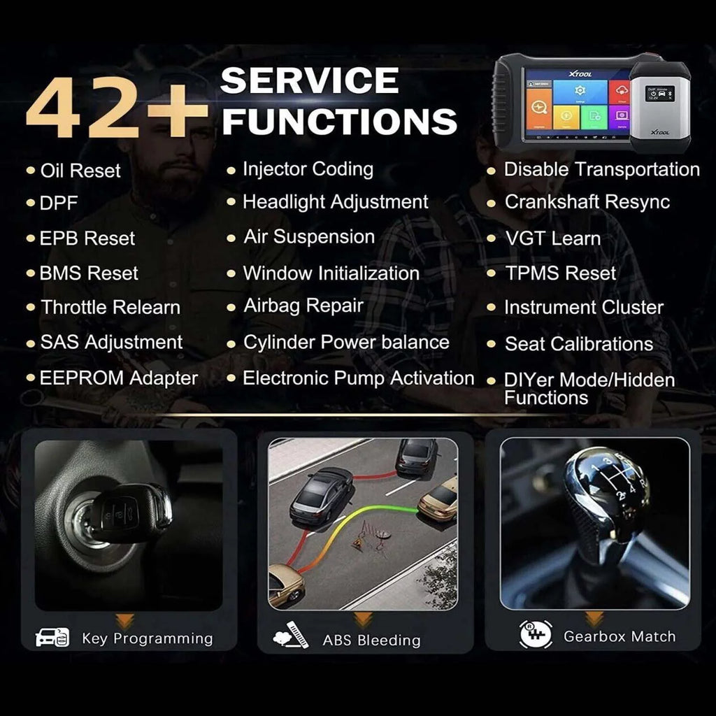 Automotive Diagnostic Scan Tool, Bi-Directional Bluetooth Car Scanner, 42 Services C9126
