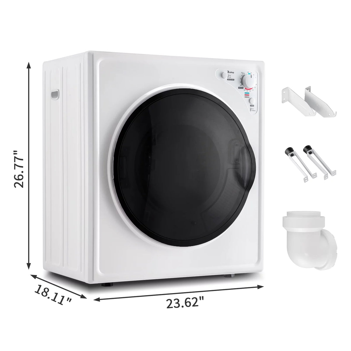 White 2.6 cu ft Compact Electric Dryer Q8636