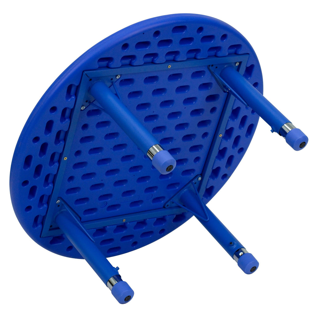 33x22 Round Natural Plastic Height Adjustable Activity Table K945