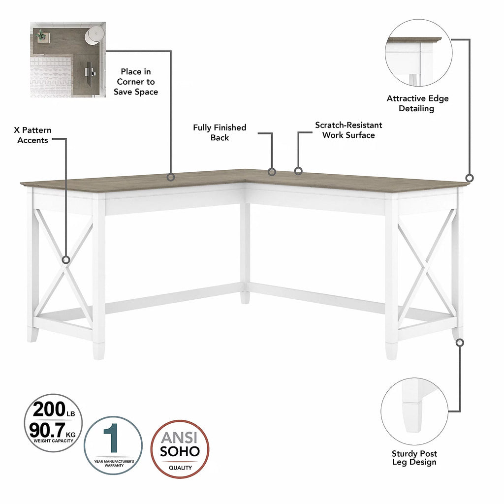 L Shaped Desk with Office Chair S5819