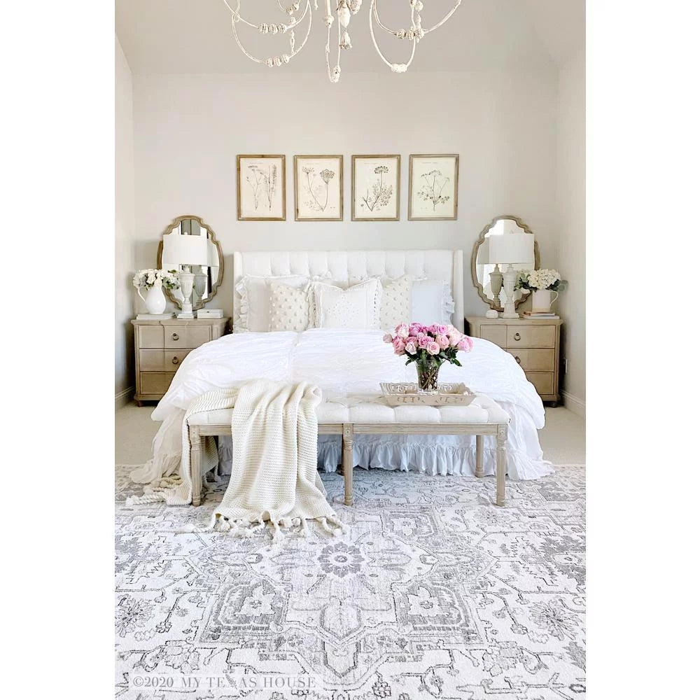 Natural Floral Area Rug I95492