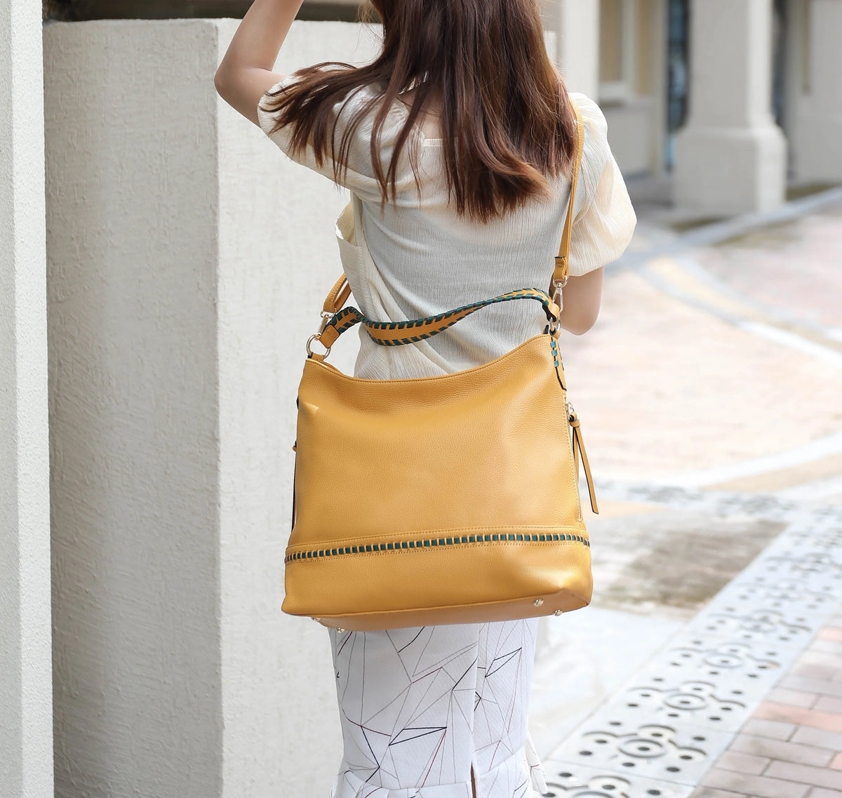 Blush Vegan Leather Shoulder Bag & Wristlet Wallet 2 pcs R92432