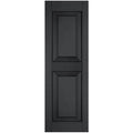 Black Raised Panel Shutters Pair T1750