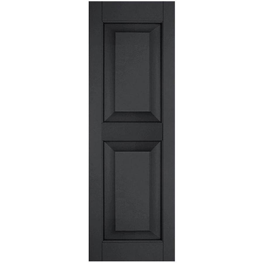 Black Raised Panel Shutters Pair T1750