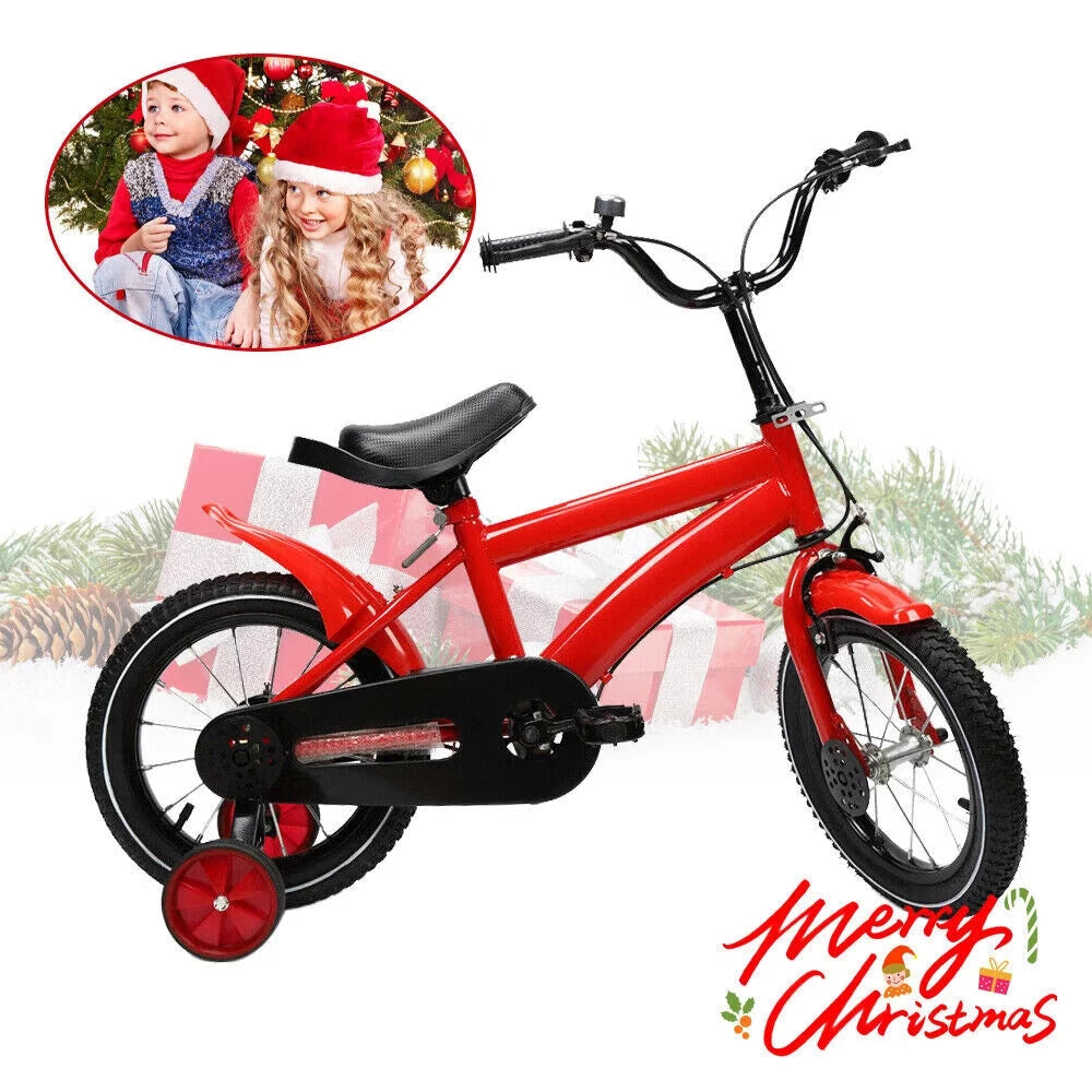 Yellow 14 Inch Kids Bike with Training Wheels N971