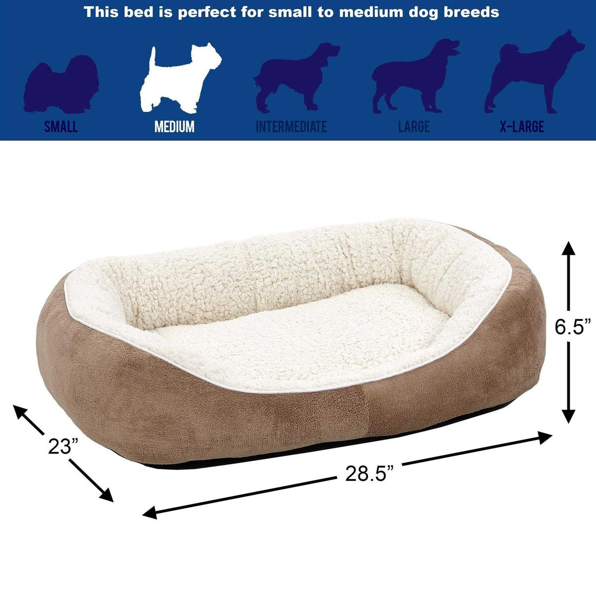 Medium Taupe Cuddle Bed V73828