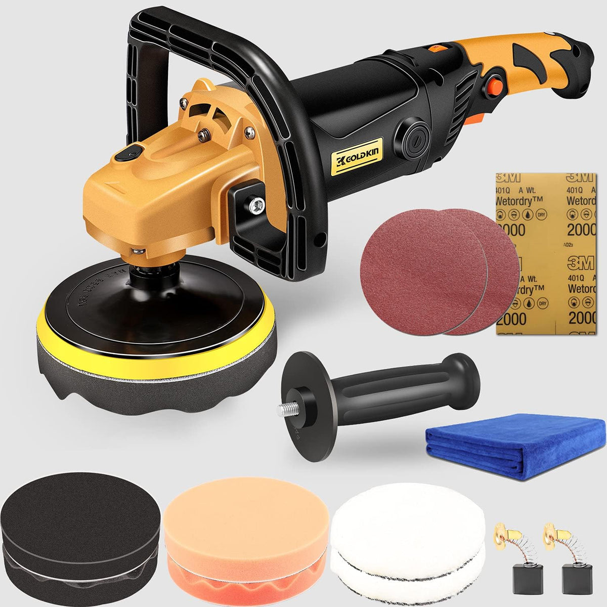 1400W 6-Speed Variable Speed Rotary Orbital Polisher R12192