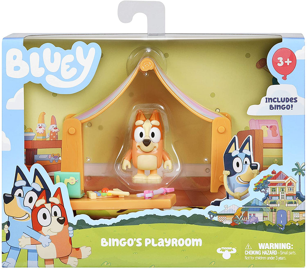 Bluey Bingo's Playroom with 2.5" Figure, Canopy, Table, Computer, Rug, and Xylophone S71748