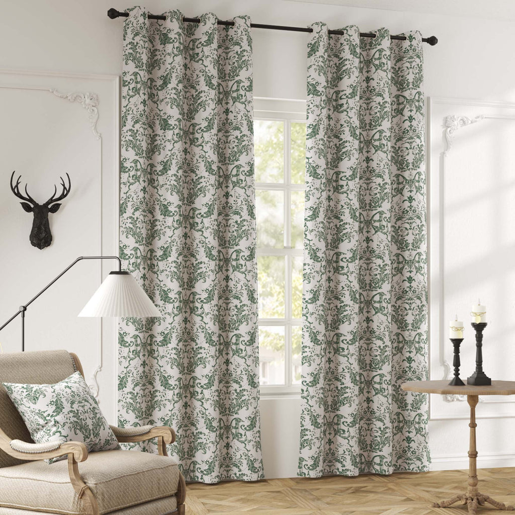 84 inches Greyish Beige Faux Linen Room Darkening Curtains 2 Panels L486