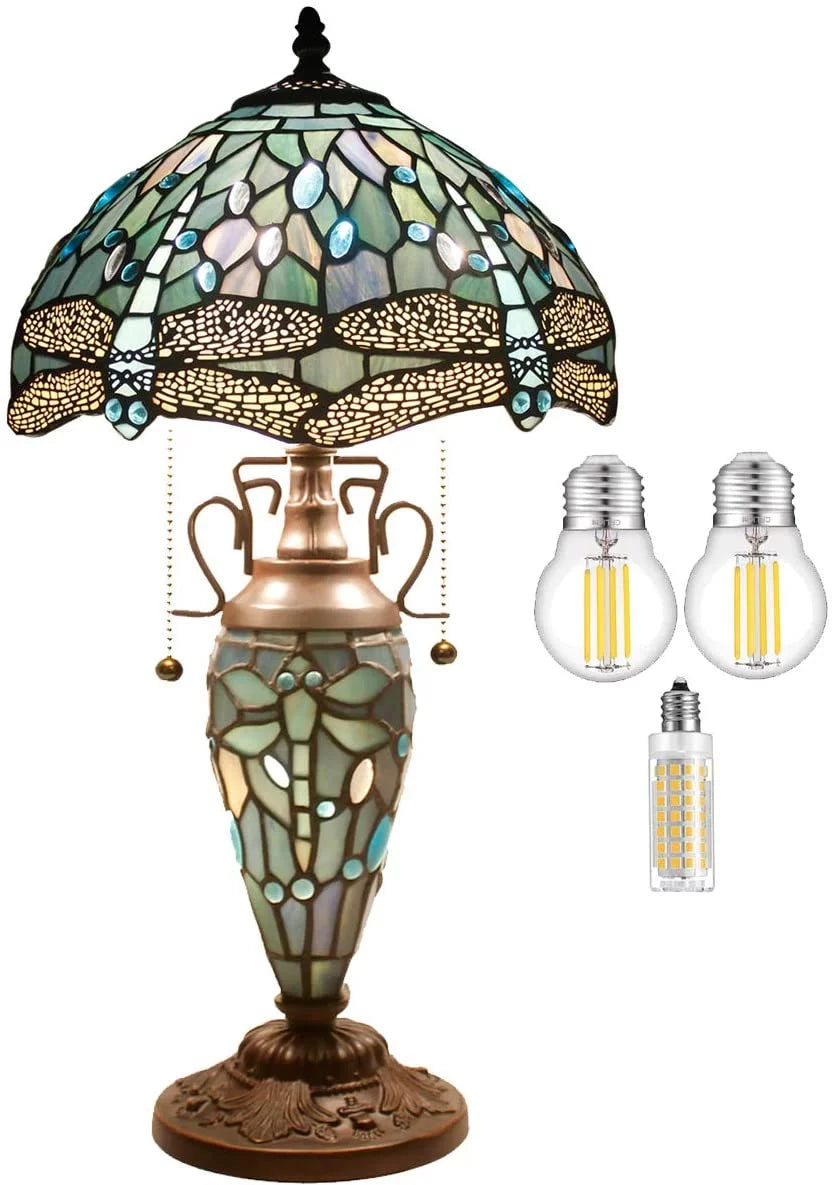 Sea Blue Stained Glass Table Lamp T714