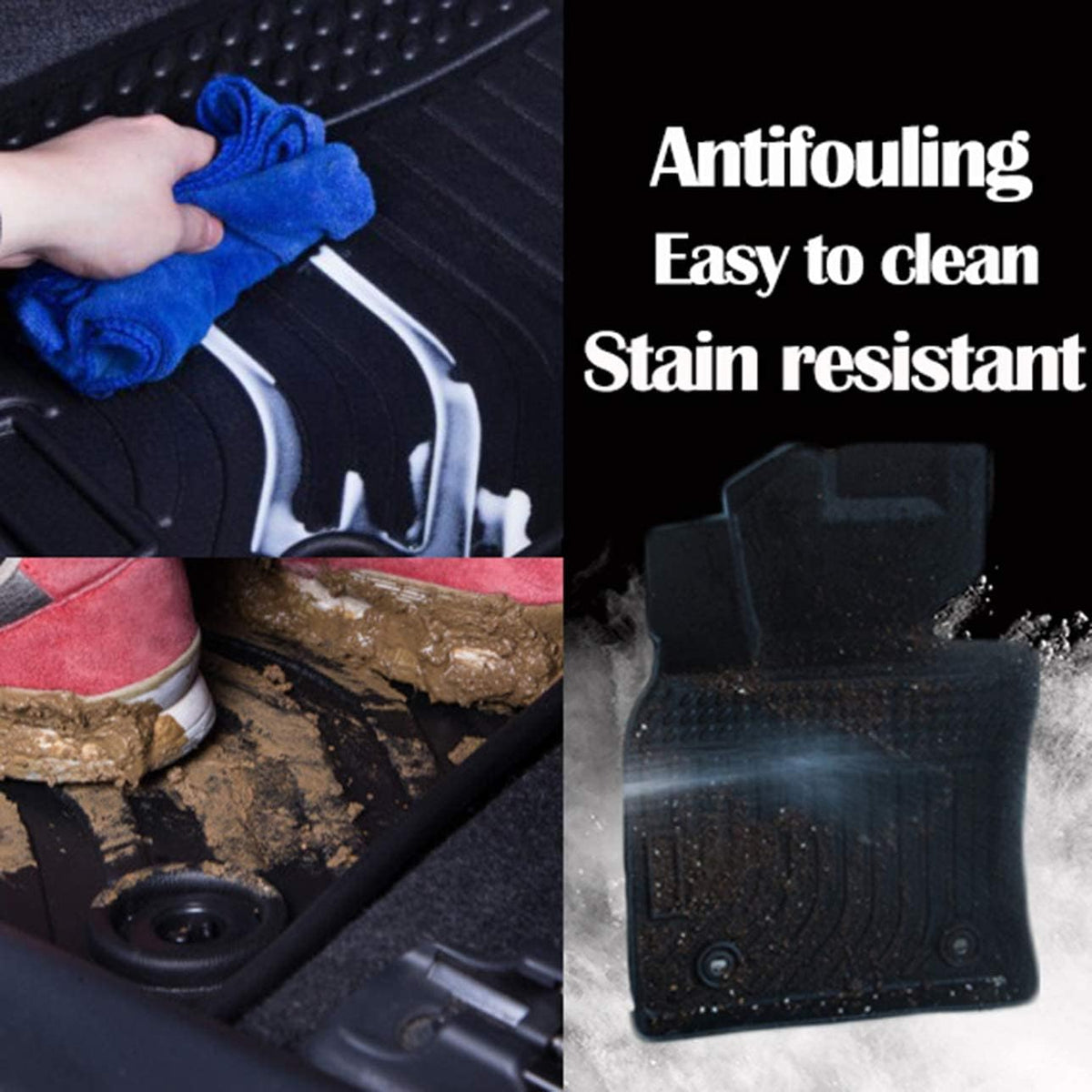 Black All Weather Car Floor Mats Y2125