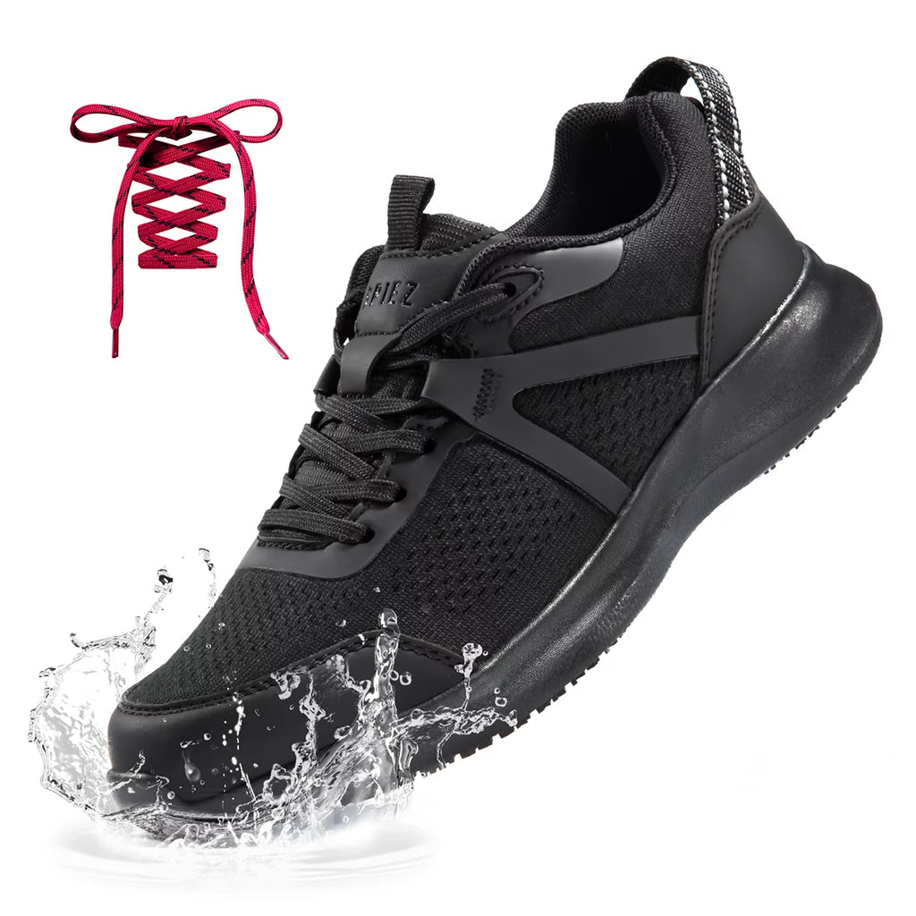 Black Slip Resistant Waterproof Work Shoes J391