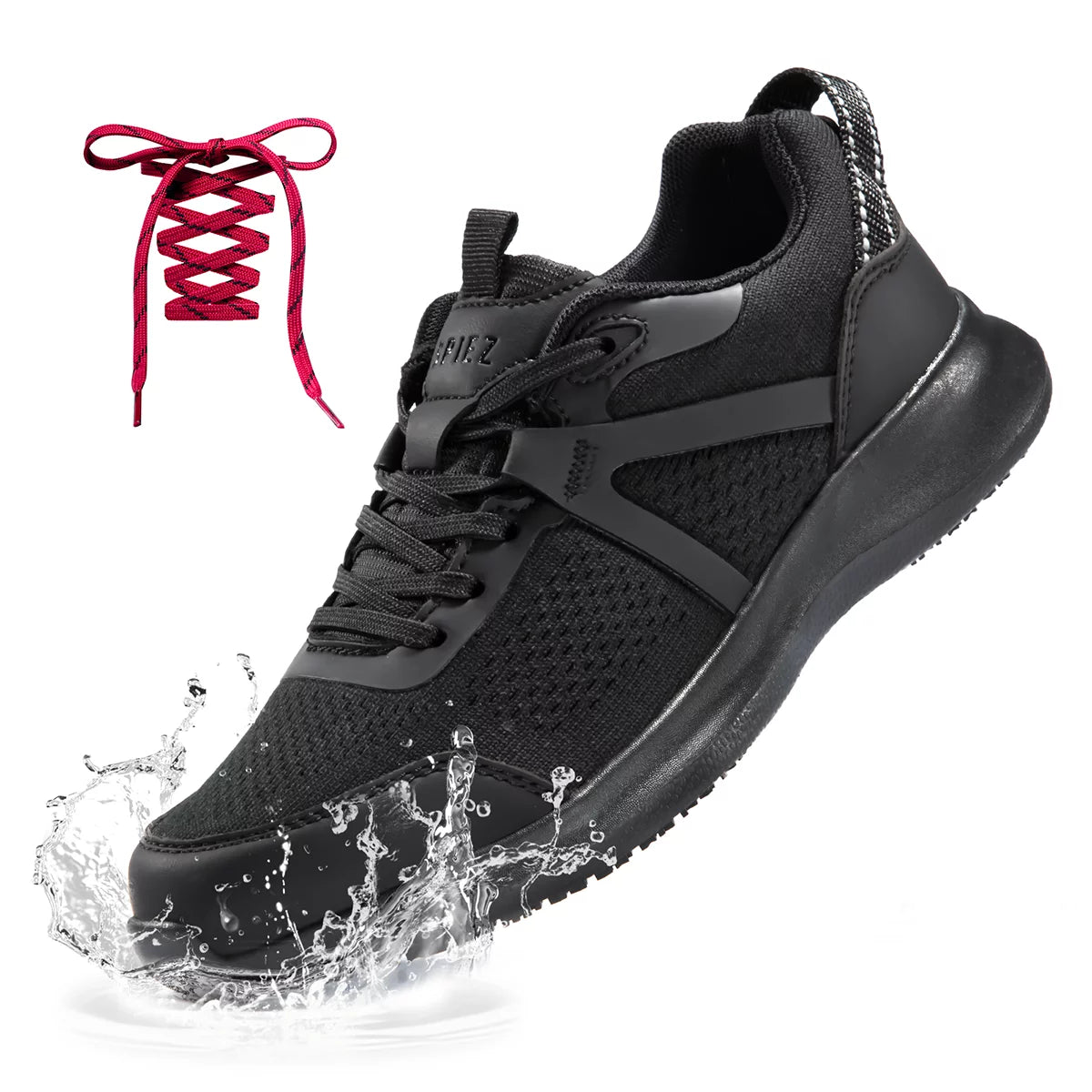 Black Slip Resistant Waterproof Work Shoes J391
