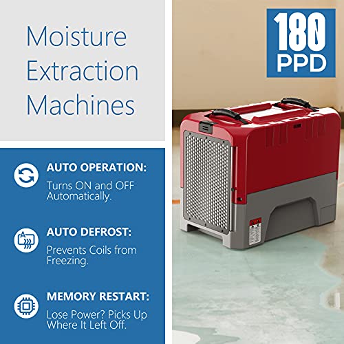 Commercial Dehumidifier with Pump, 180 PPD W537177