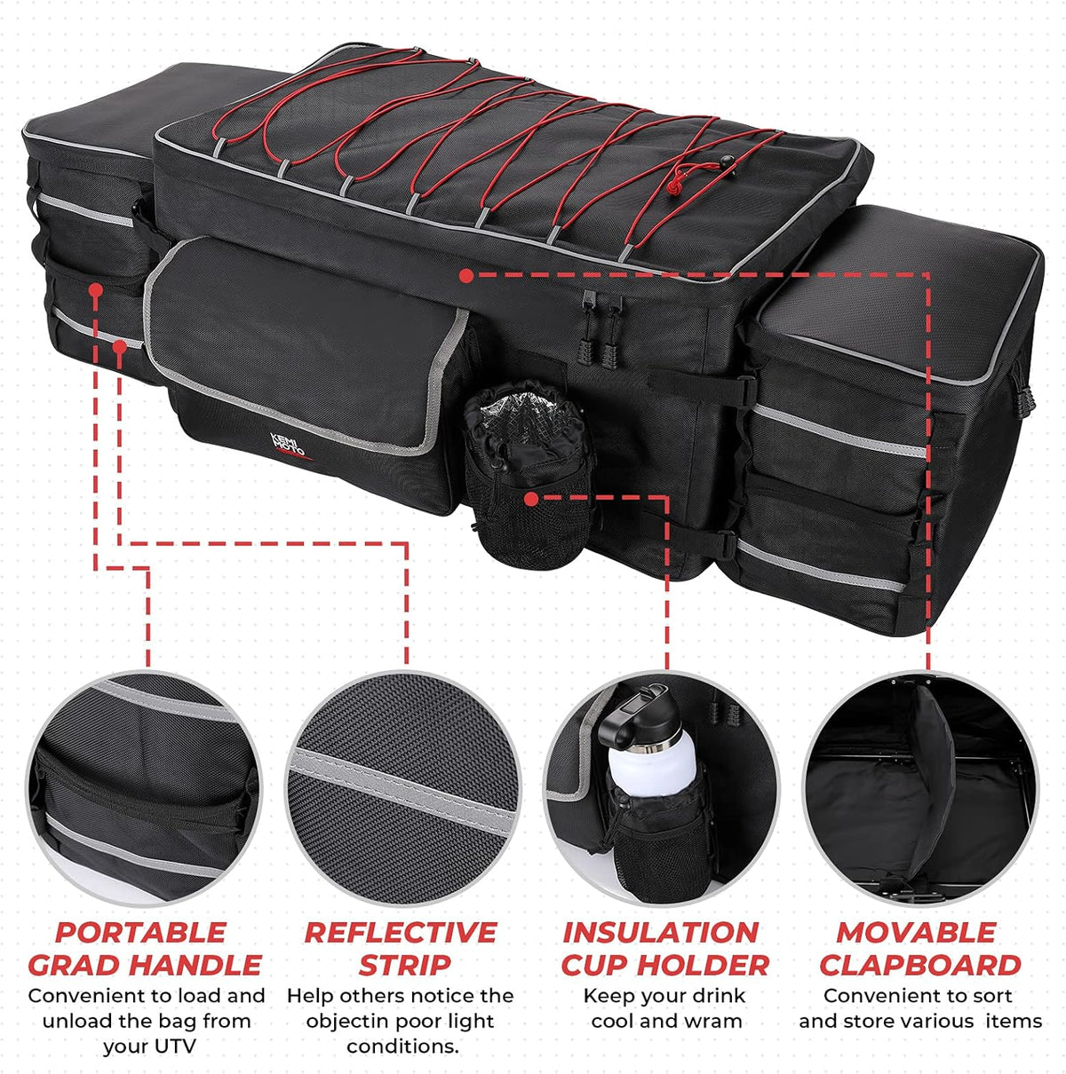 UTV Rear Cargo Storage Bag with Soft Cooler G23719