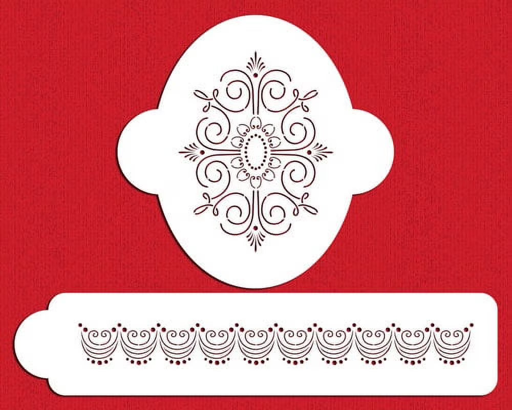 Victorian Oval Set Cake Stencils I4214